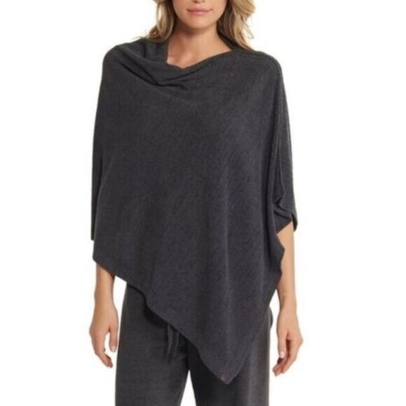 Barefoot Dreams Carbon CozyChic Ultra Lite Poncho ONE SIZE - Picture 1 of 7